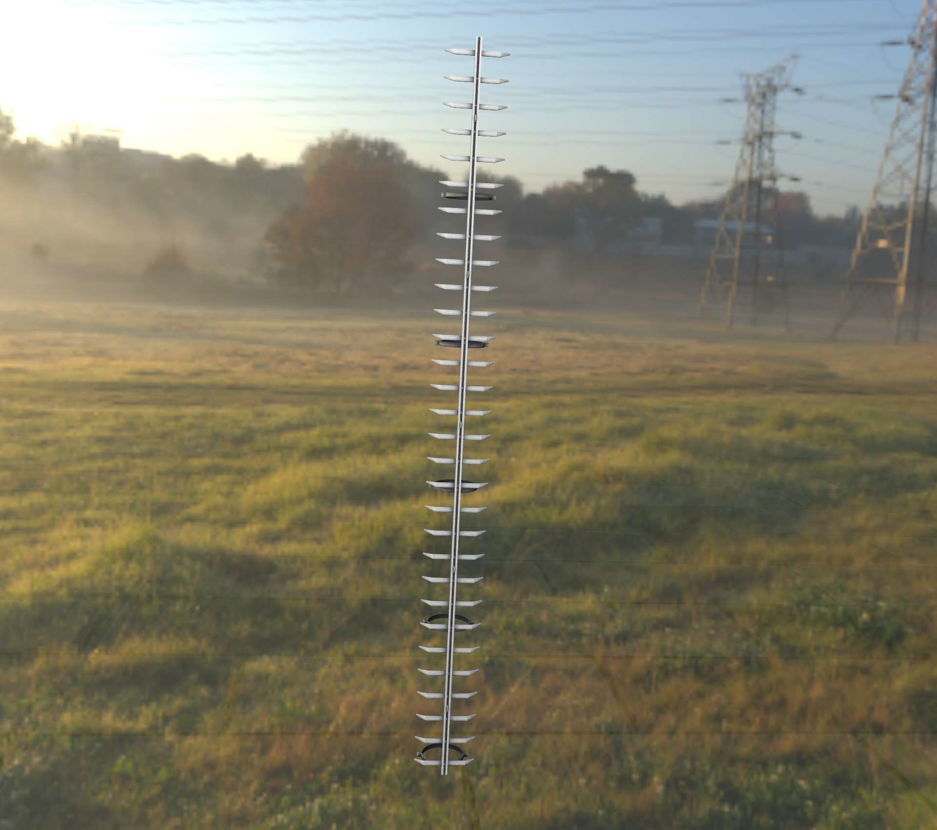 Iron Ladder for Metal Poles - Object 127 Low-poly 3D model_14