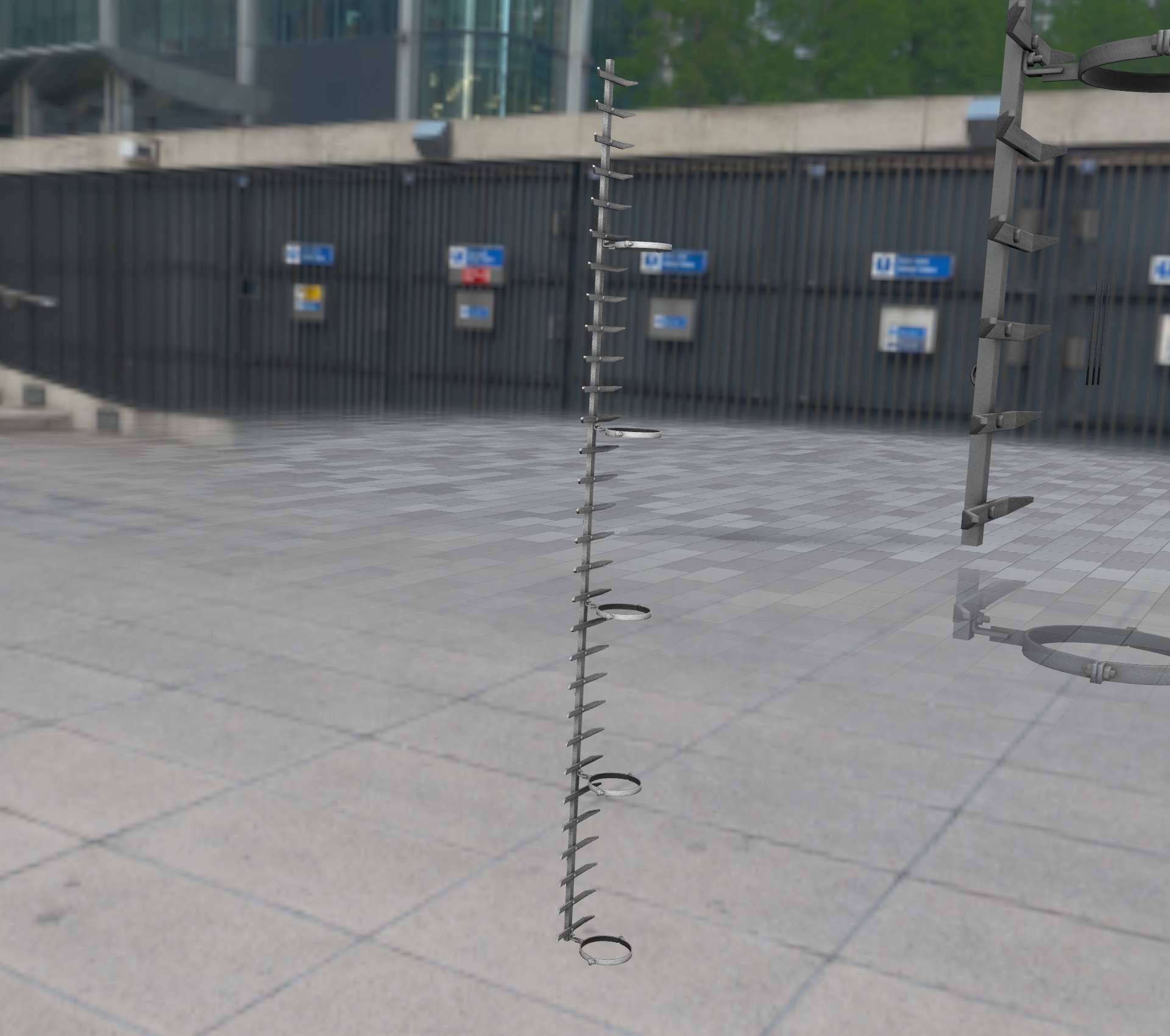 Iron Ladder for Metal Poles - Object 127 Low-poly 3D model_38