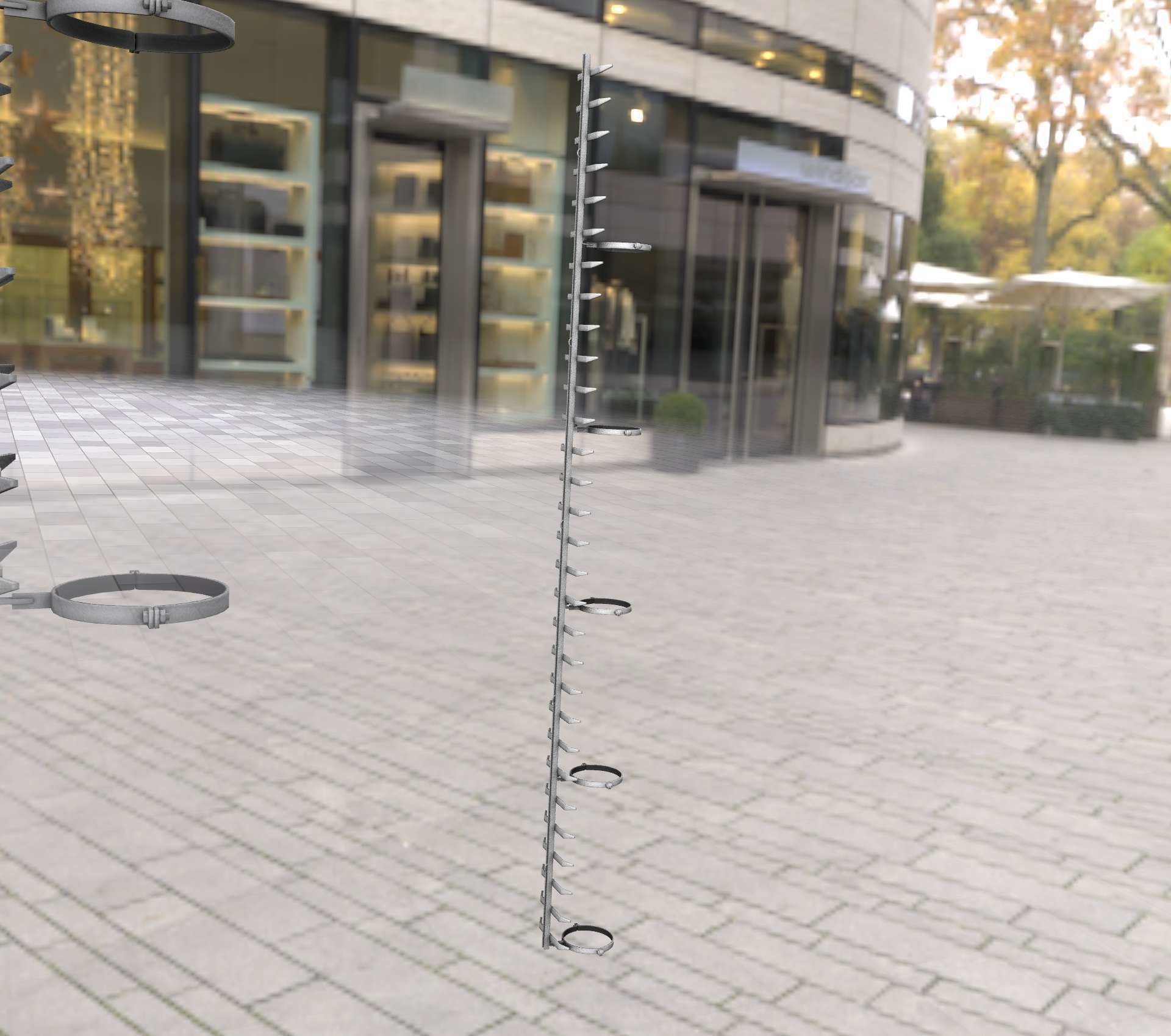 Iron Ladder for Metal Poles - Object 127 Low-poly 3D model_35