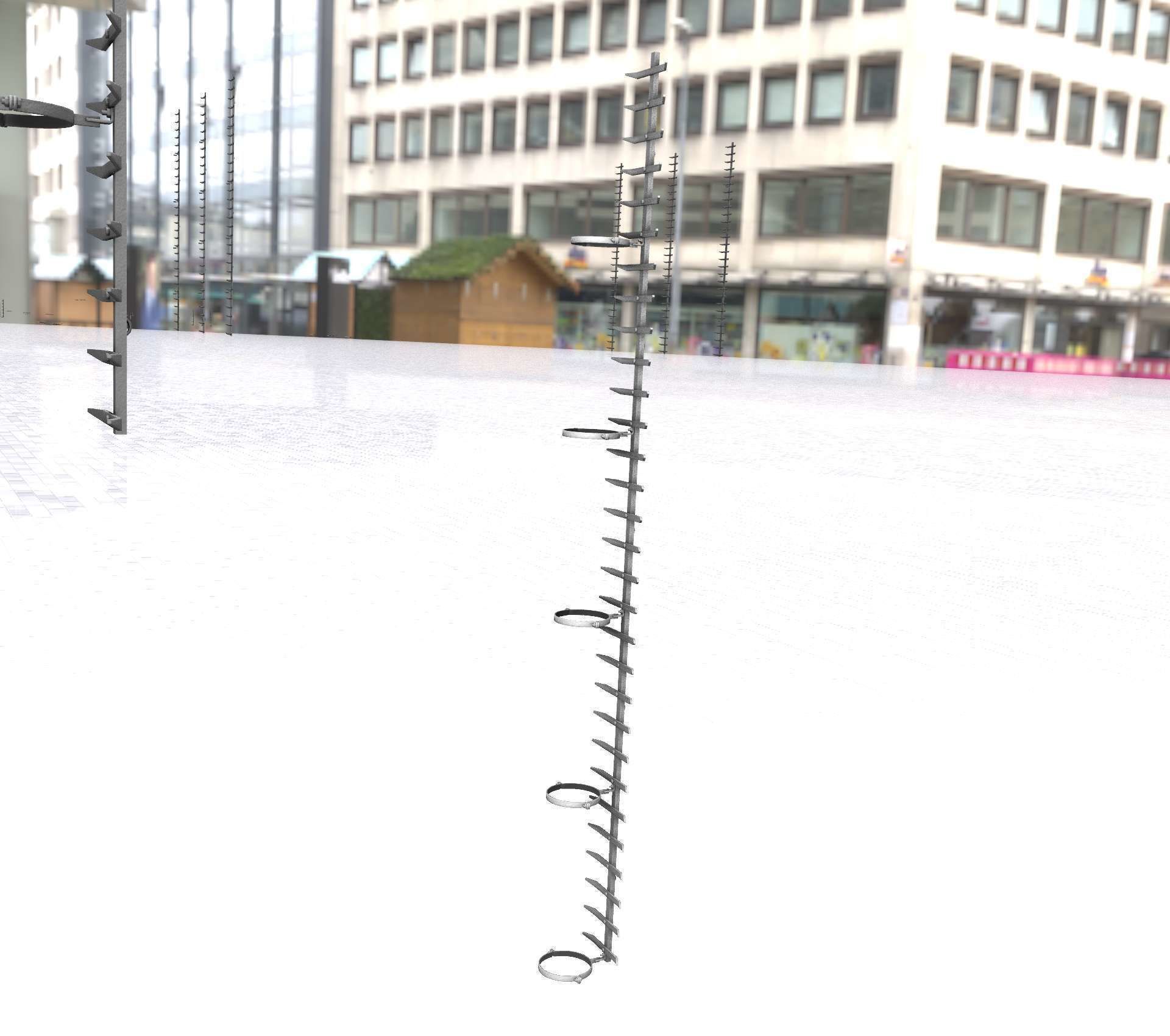 Iron Ladder for Metal Poles - Object 127 Low-poly 3D model_49