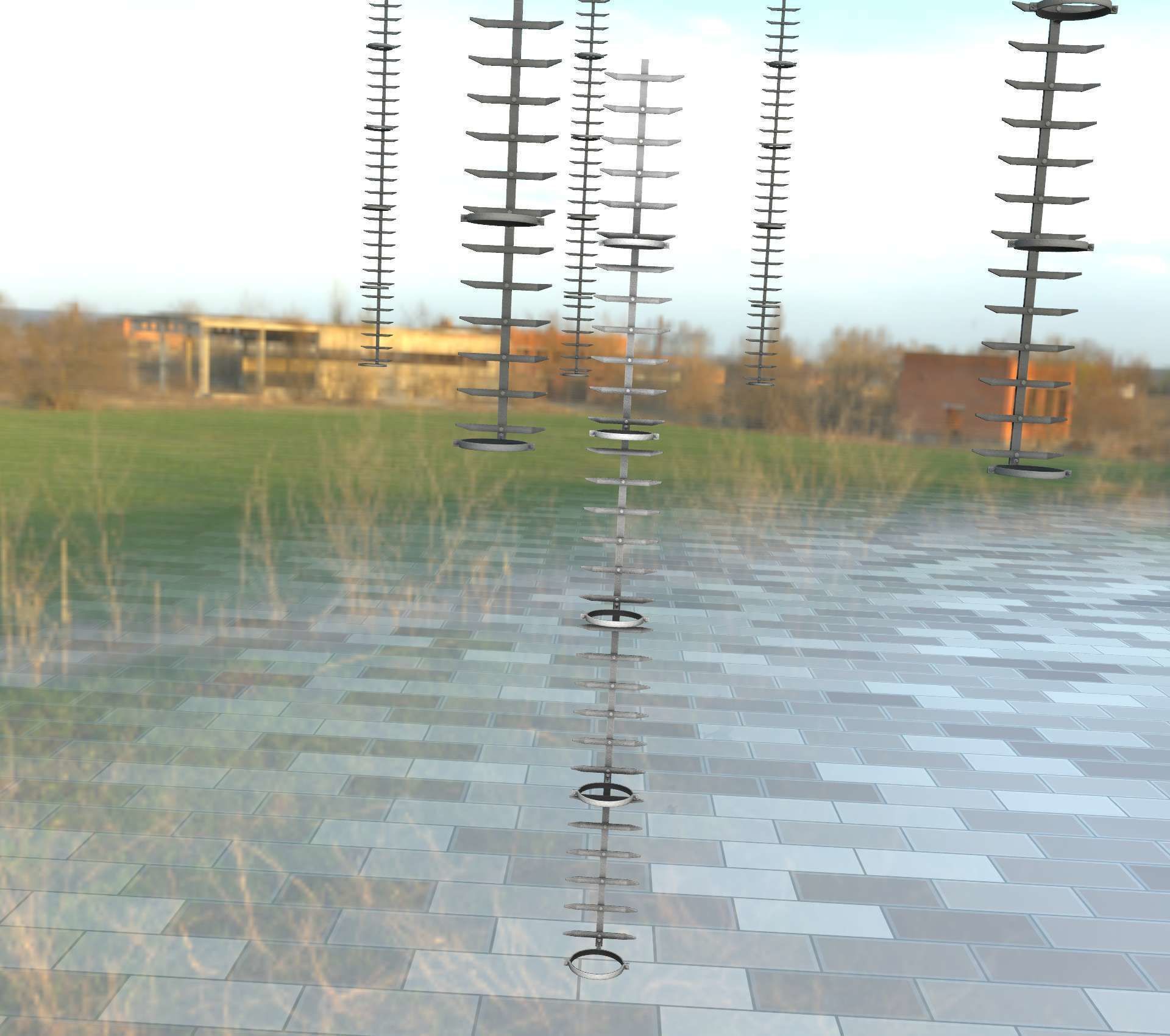 Iron Ladder for Metal Poles - Object 127 Low-poly 3D model_42