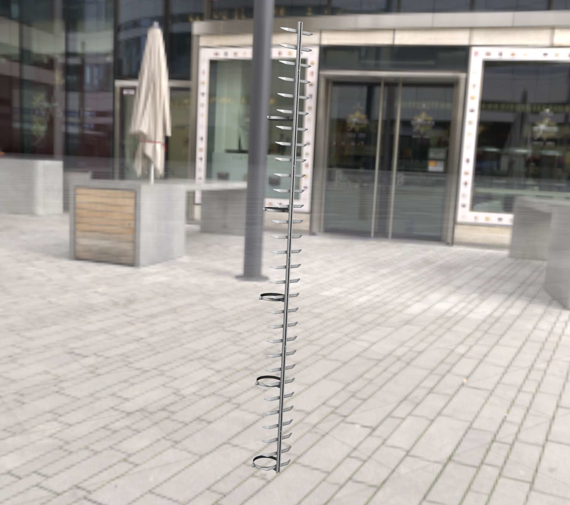 Iron Ladder for Metal Poles - Object 127 Low-poly 3D model_12