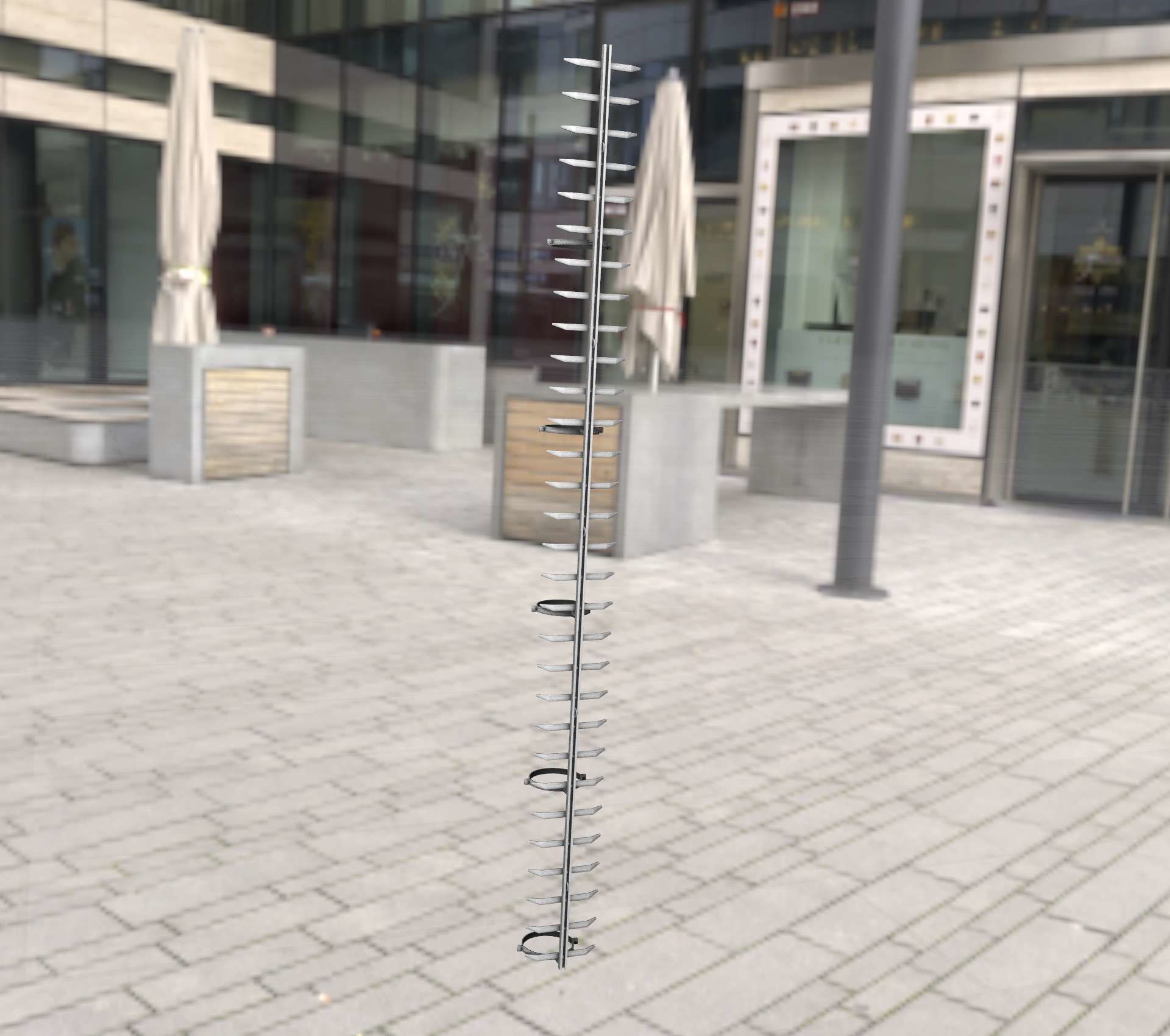Iron Ladder for Metal Poles - Object 127 Low-poly 3D model_13