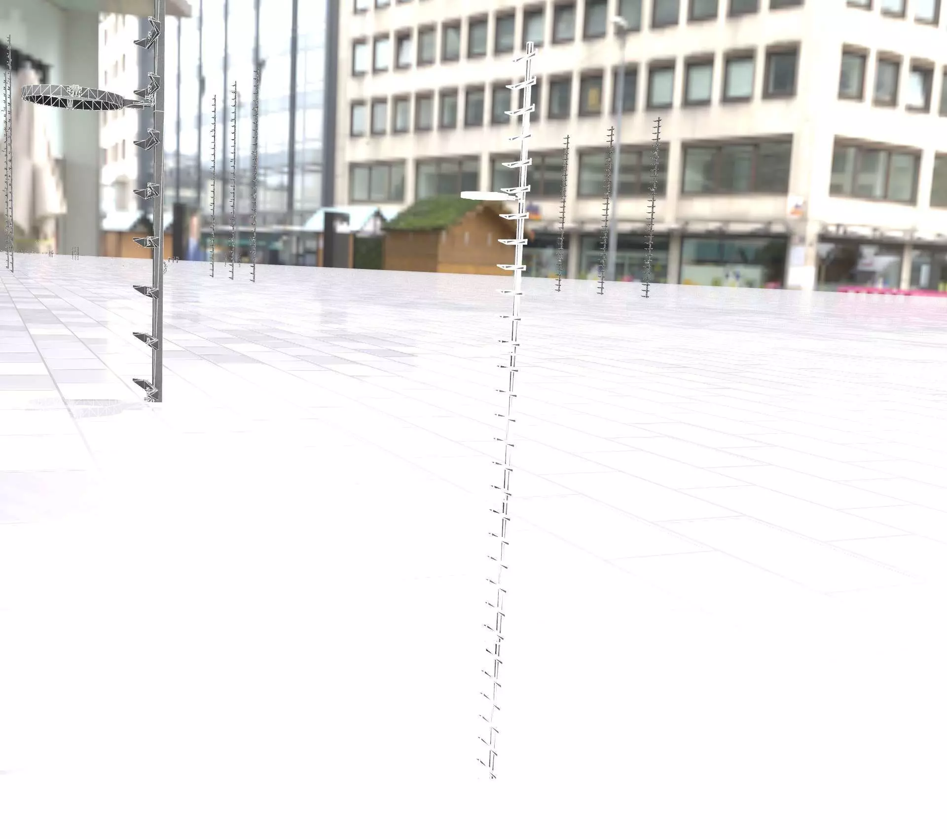 Iron Ladder for Metal Poles - Object 127 Low-poly 3D model_0