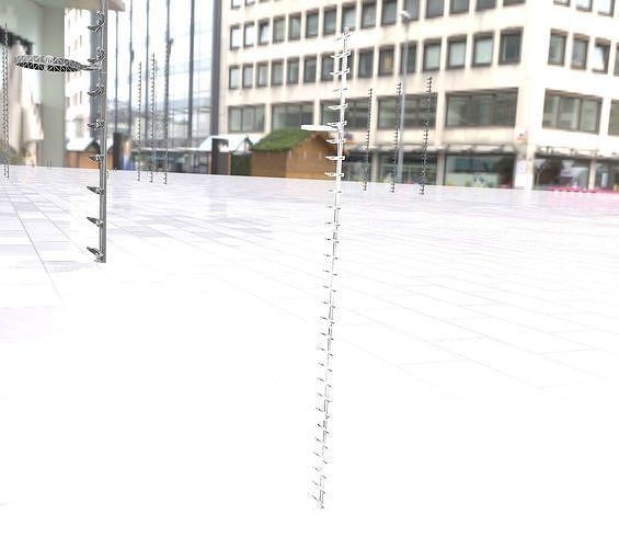 Iron Ladder for Metal Poles - Object 127 Low-poly 3D model