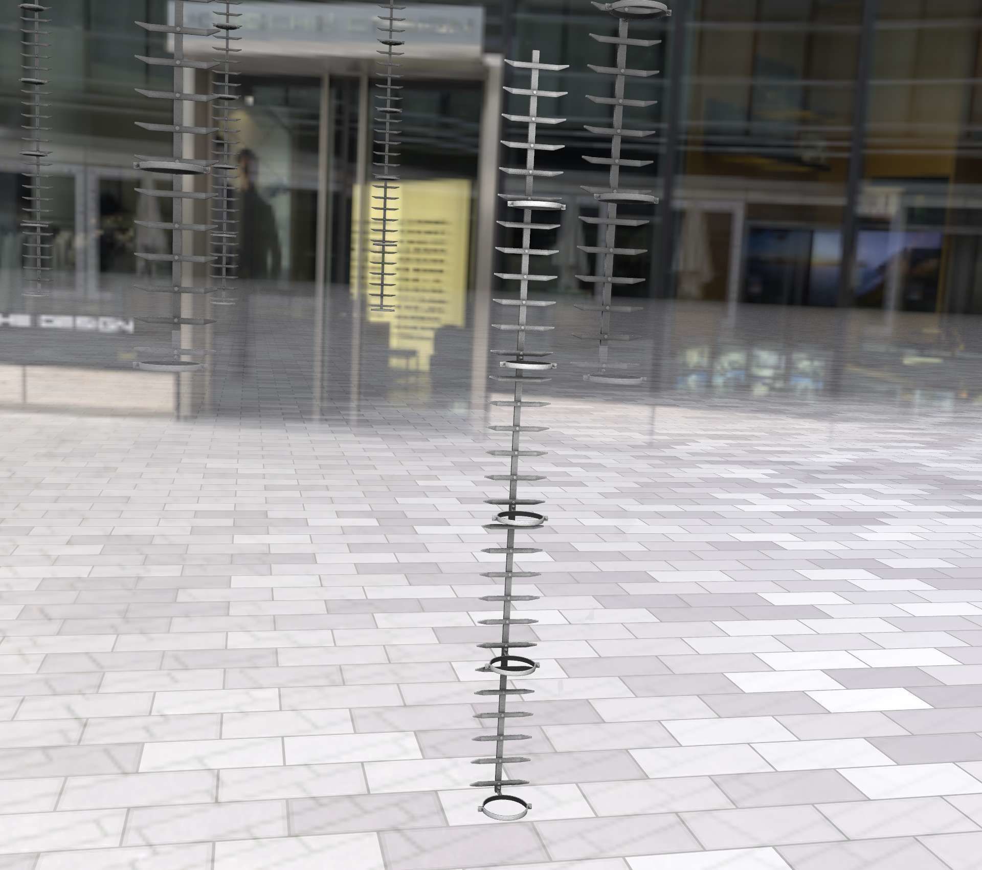 Iron Ladder for Metal Poles - Object 127 Low-poly 3D model_41