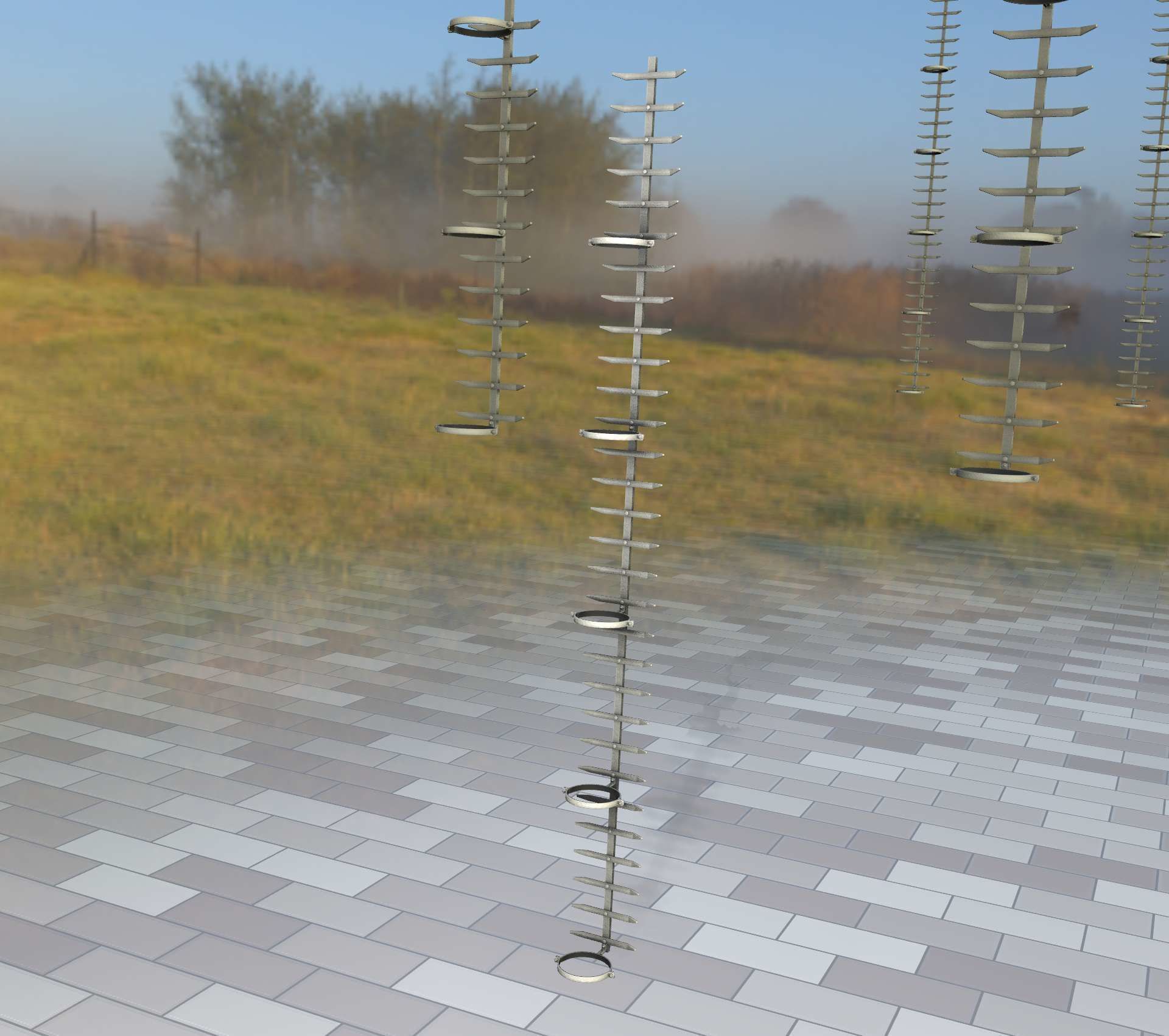 Iron Ladder for Metal Poles - Object 127 Low-poly 3D model_44