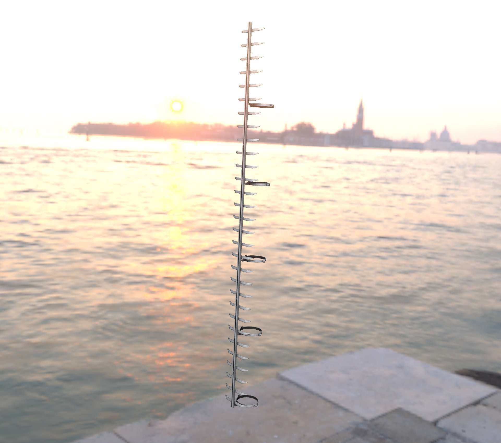 Iron Ladder for Metal Poles - Object 127 Low-poly 3D model_17