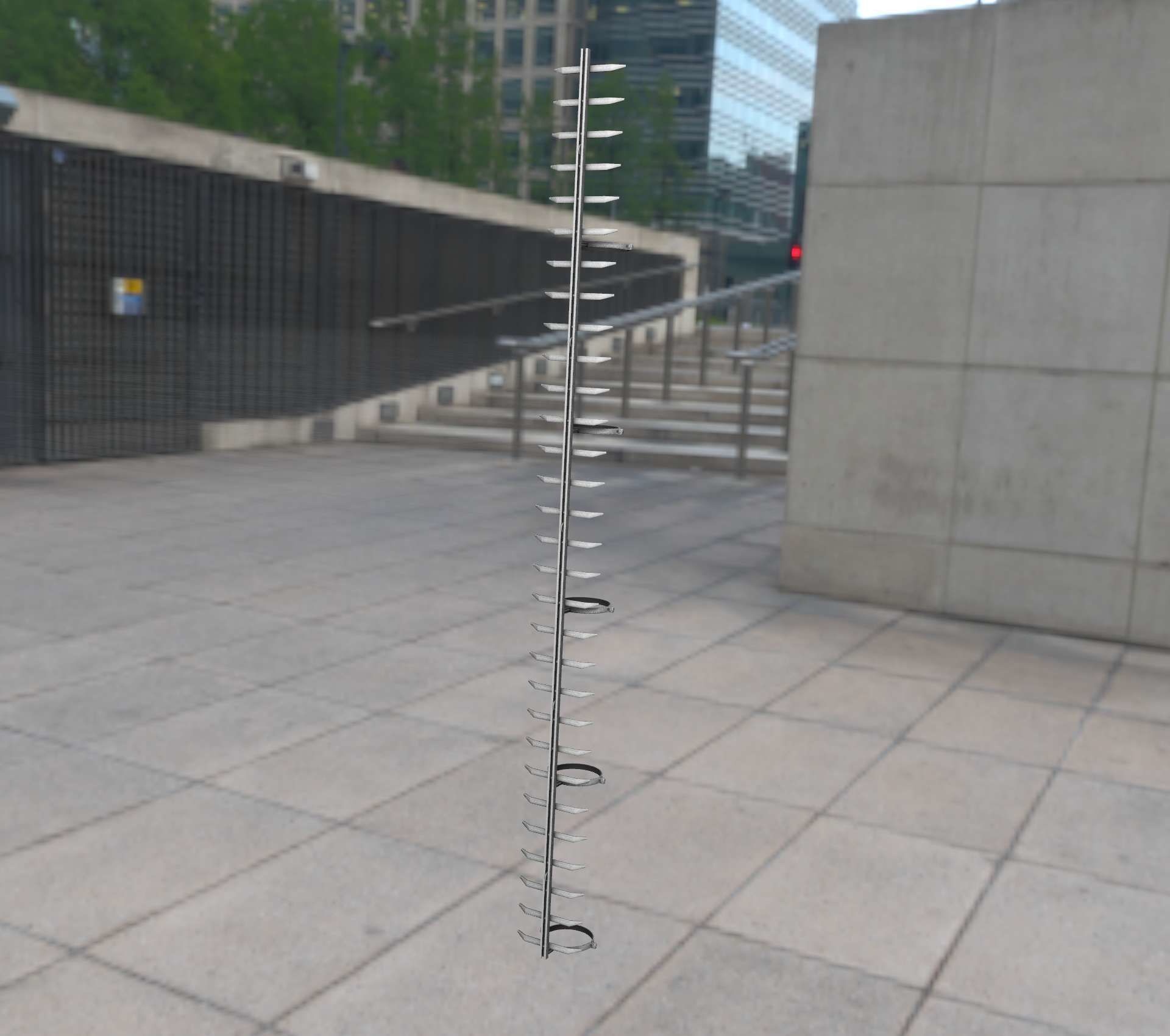 Iron Ladder for Metal Poles - Object 127 Low-poly 3D model_16