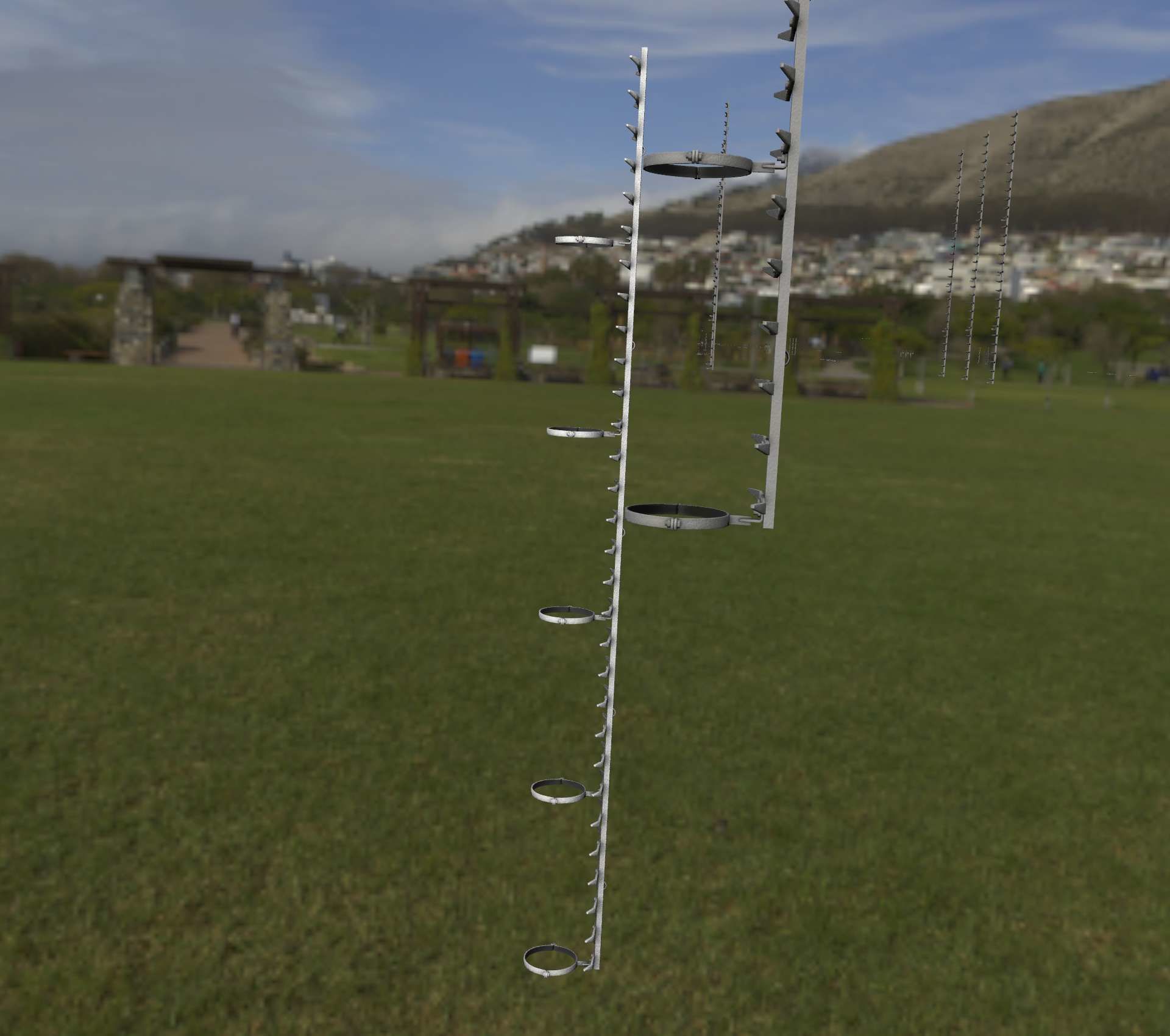 Iron Ladder for Metal Poles - Object 127 Low-poly 3D model_8