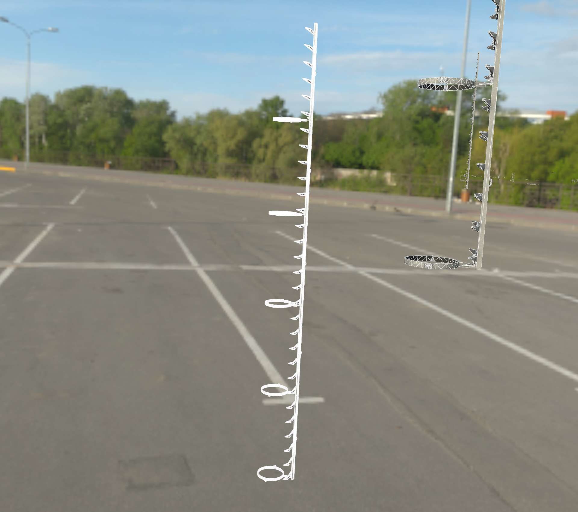 Iron Ladder for Metal Poles - Object 127 Low-poly 3D model_9