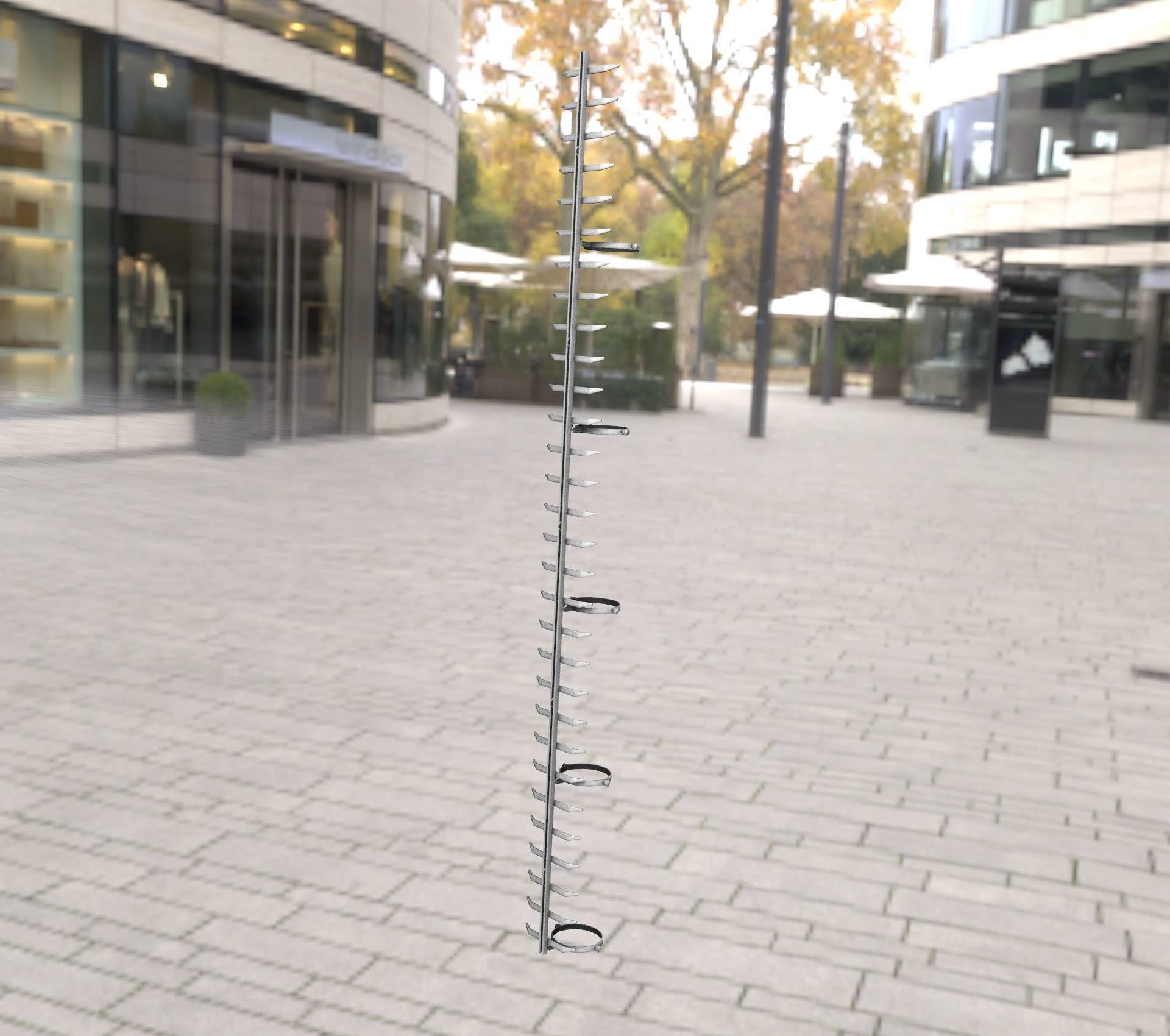 Iron Ladder for Metal Poles - Object 127 Low-poly 3D model_34