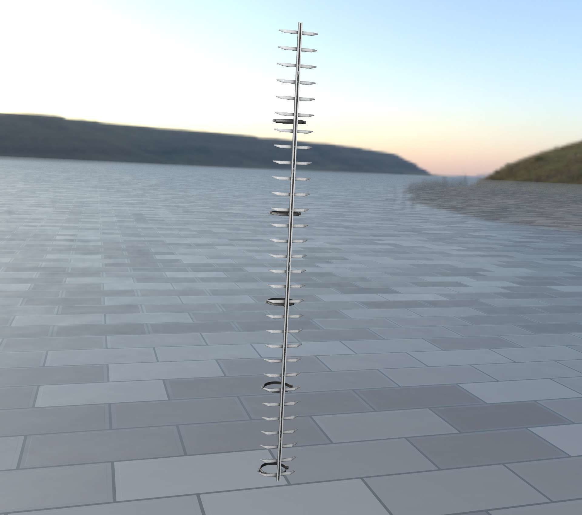 Iron Ladder for Metal Poles - Object 127 Low-poly 3D model_31