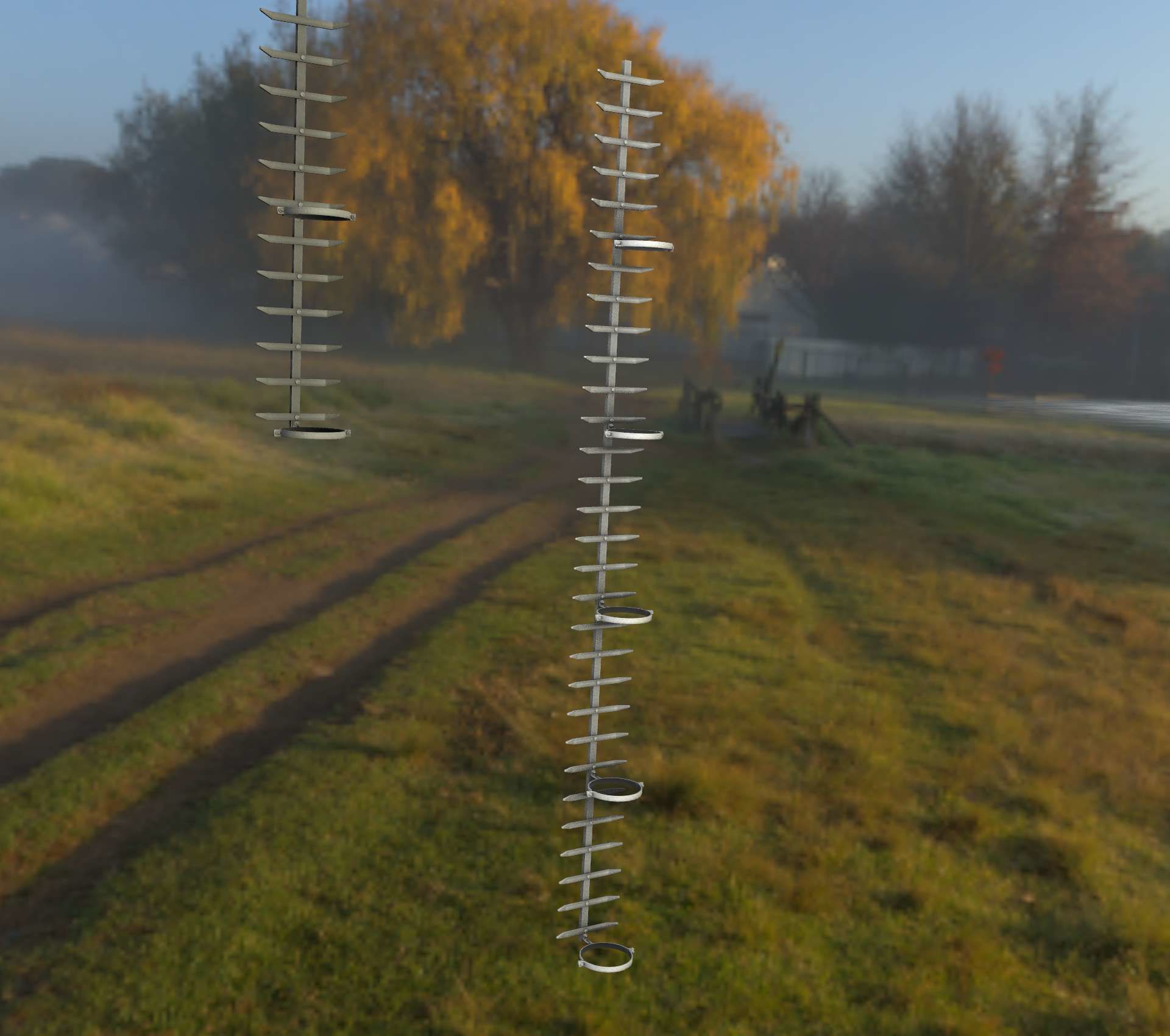 Iron Ladder for Metal Poles - Object 127 Low-poly 3D model_22