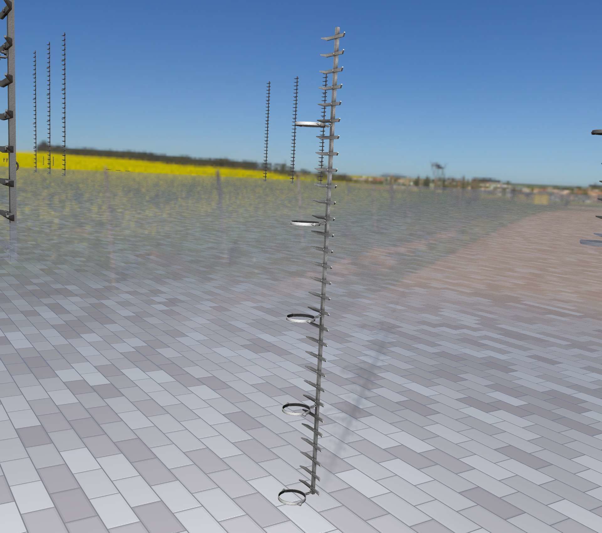 Iron Ladder for Metal Poles - Object 127 Low-poly 3D model_48