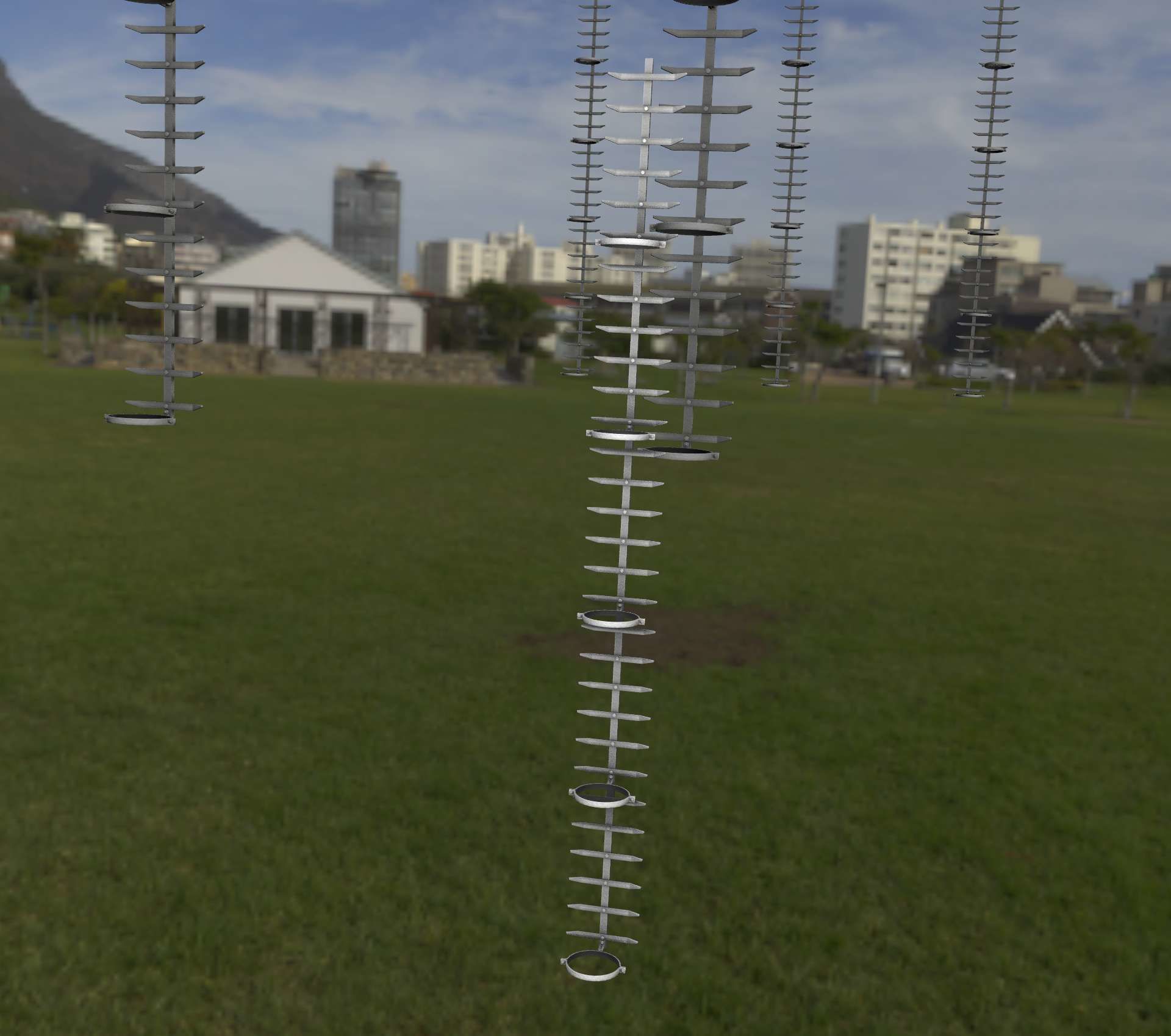 Iron Ladder for Metal Poles - Object 127 Low-poly 3D model_24