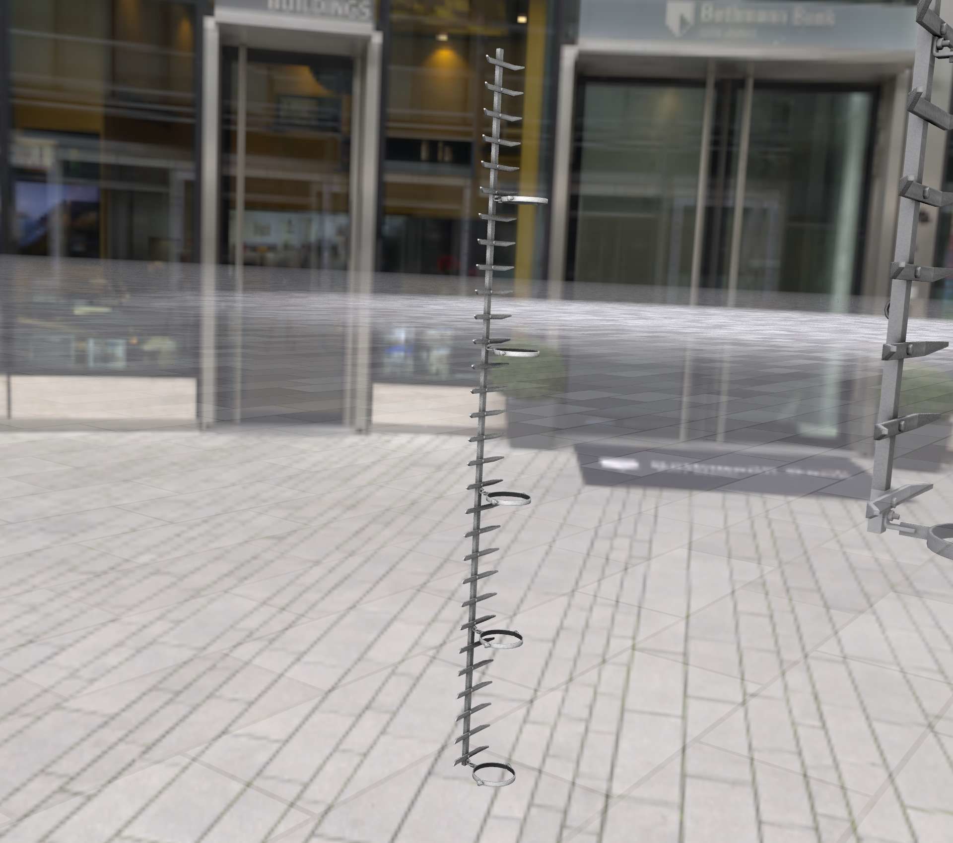 Iron Ladder for Metal Poles - Object 127 Low-poly 3D model_21