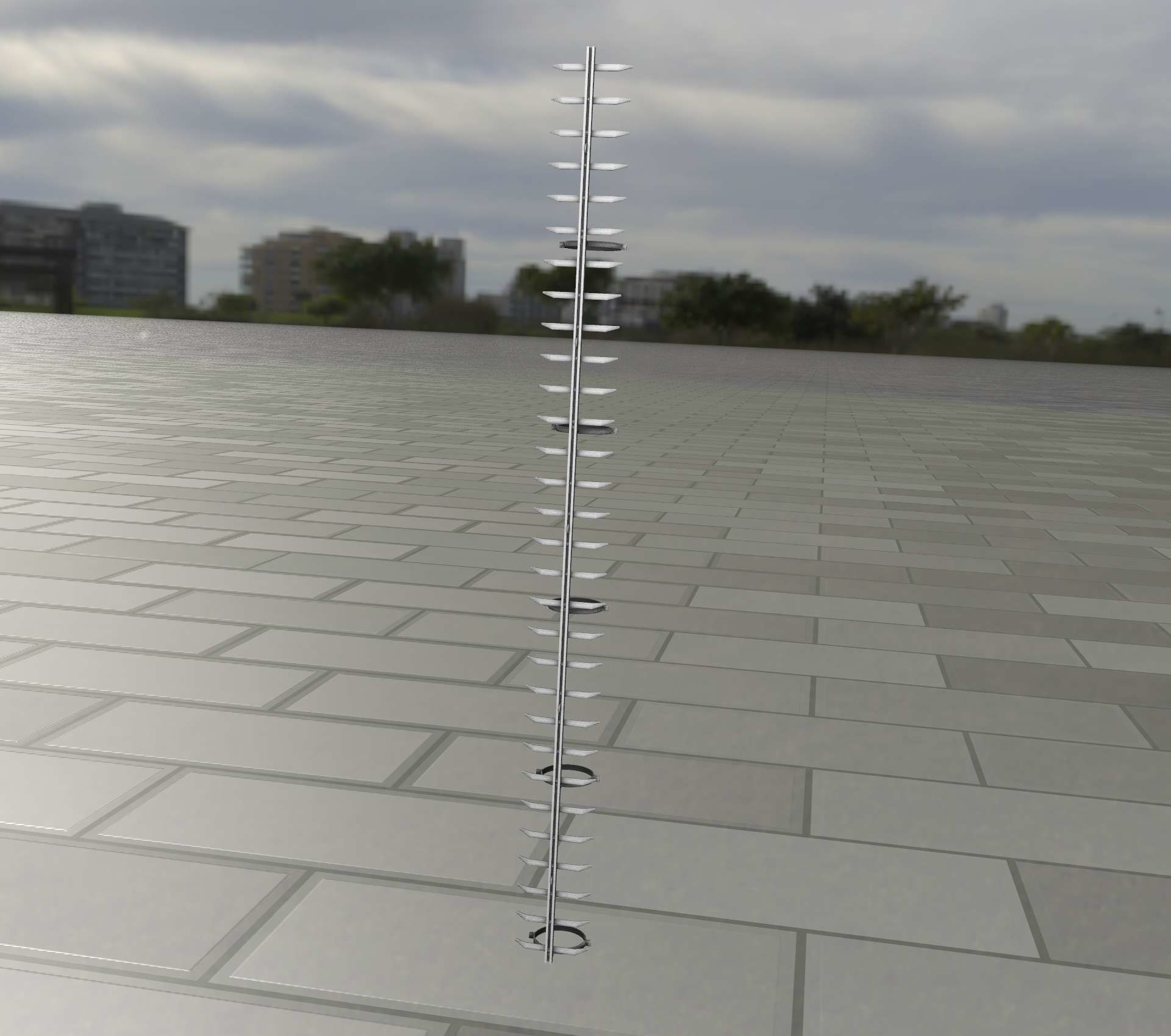 Iron Ladder for Metal Poles - Object 127 Low-poly 3D model_15