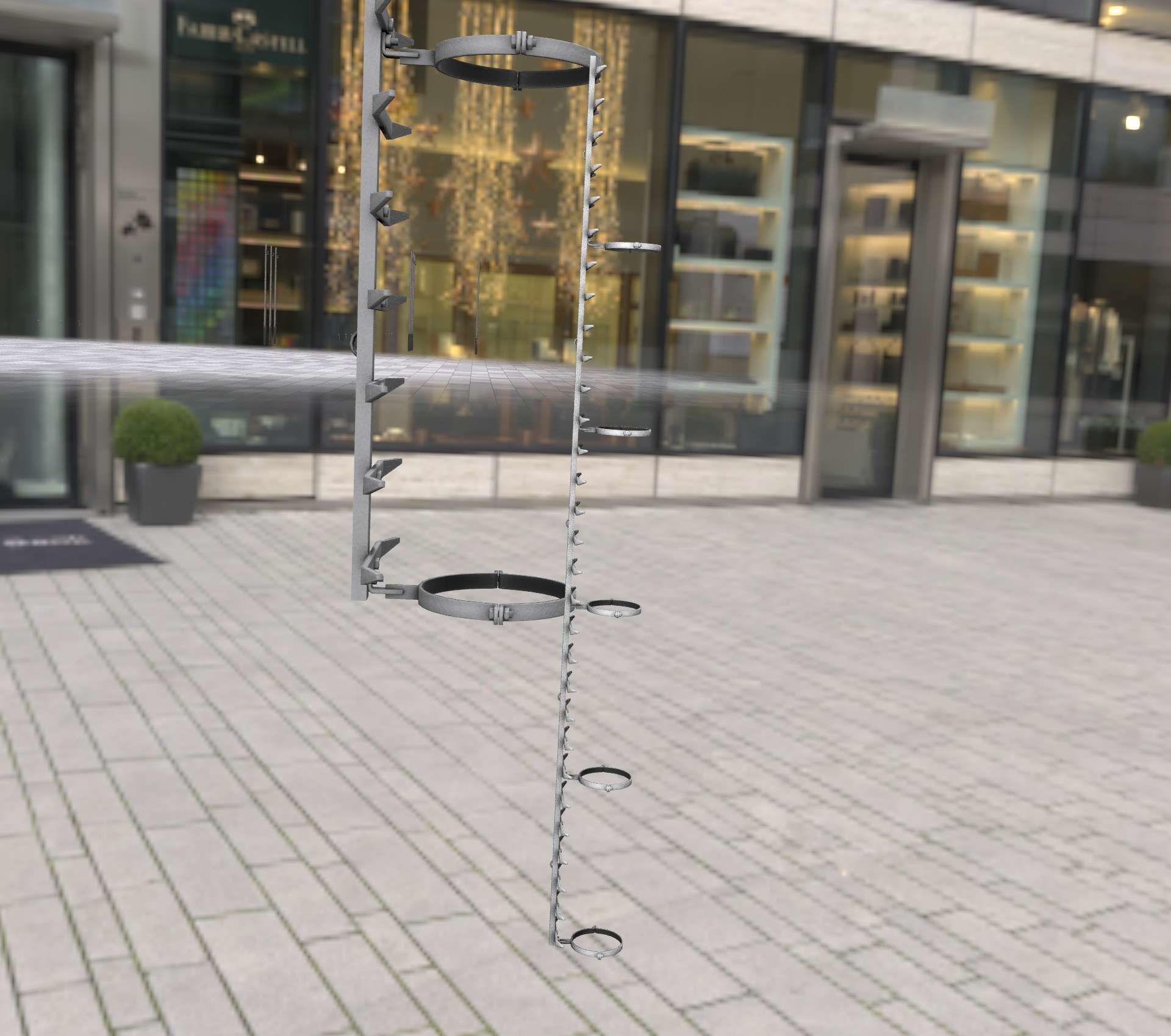 Iron Ladder for Metal Poles - Object 127 Low-poly 3D model_19