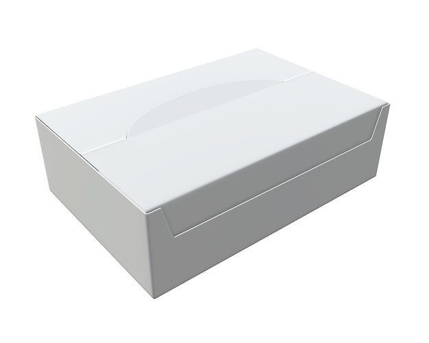 Package blank white closed mock up 3D model