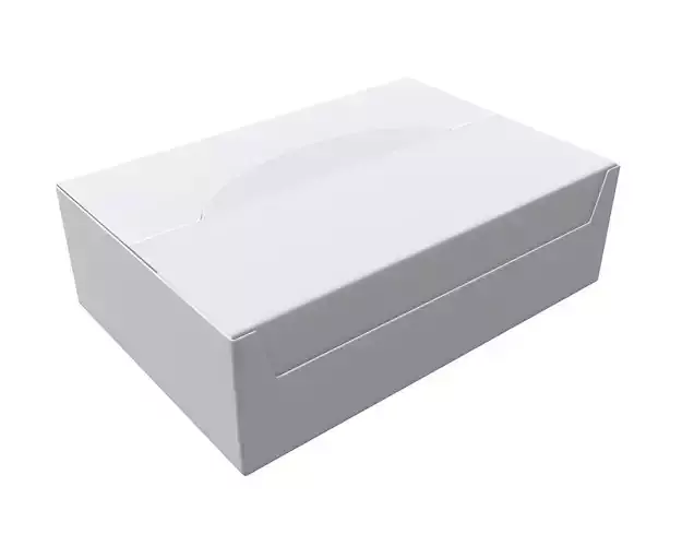Package blank white closed mock up 3D model