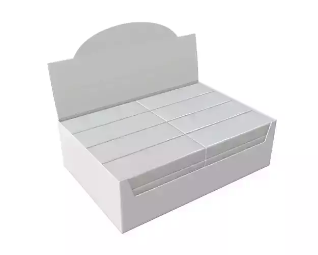 Package blank white with waffle wraps mock up 01 3D model