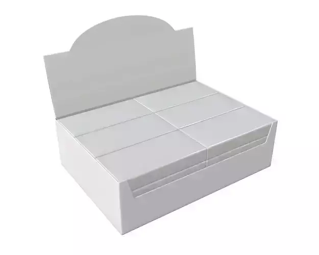 Package blank white with waffle wraps mock up 02 3D model