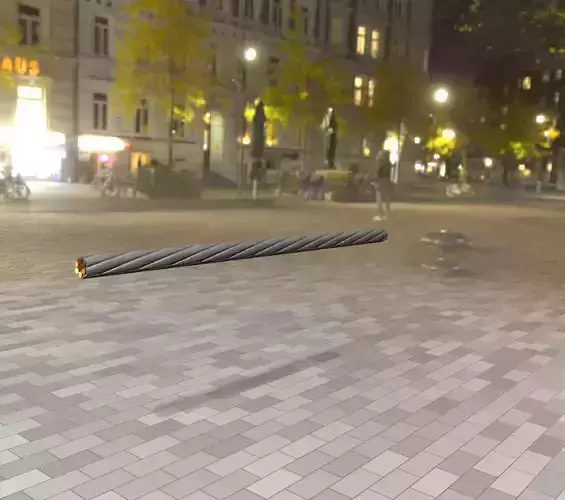 Short Power Cable - Object 128 Low-poly 3D model