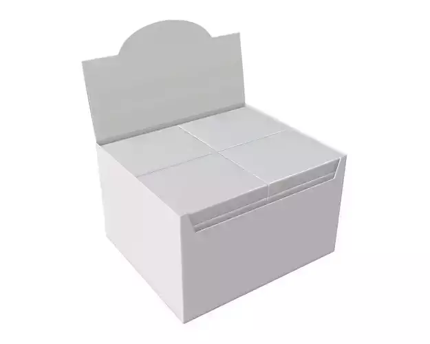 Package blank white with waffle wraps mock up 03 3D model