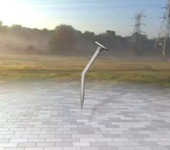 Low-Poly Nail 4 - Object 129 - Electricity Poles Package Free low-poly 3D model