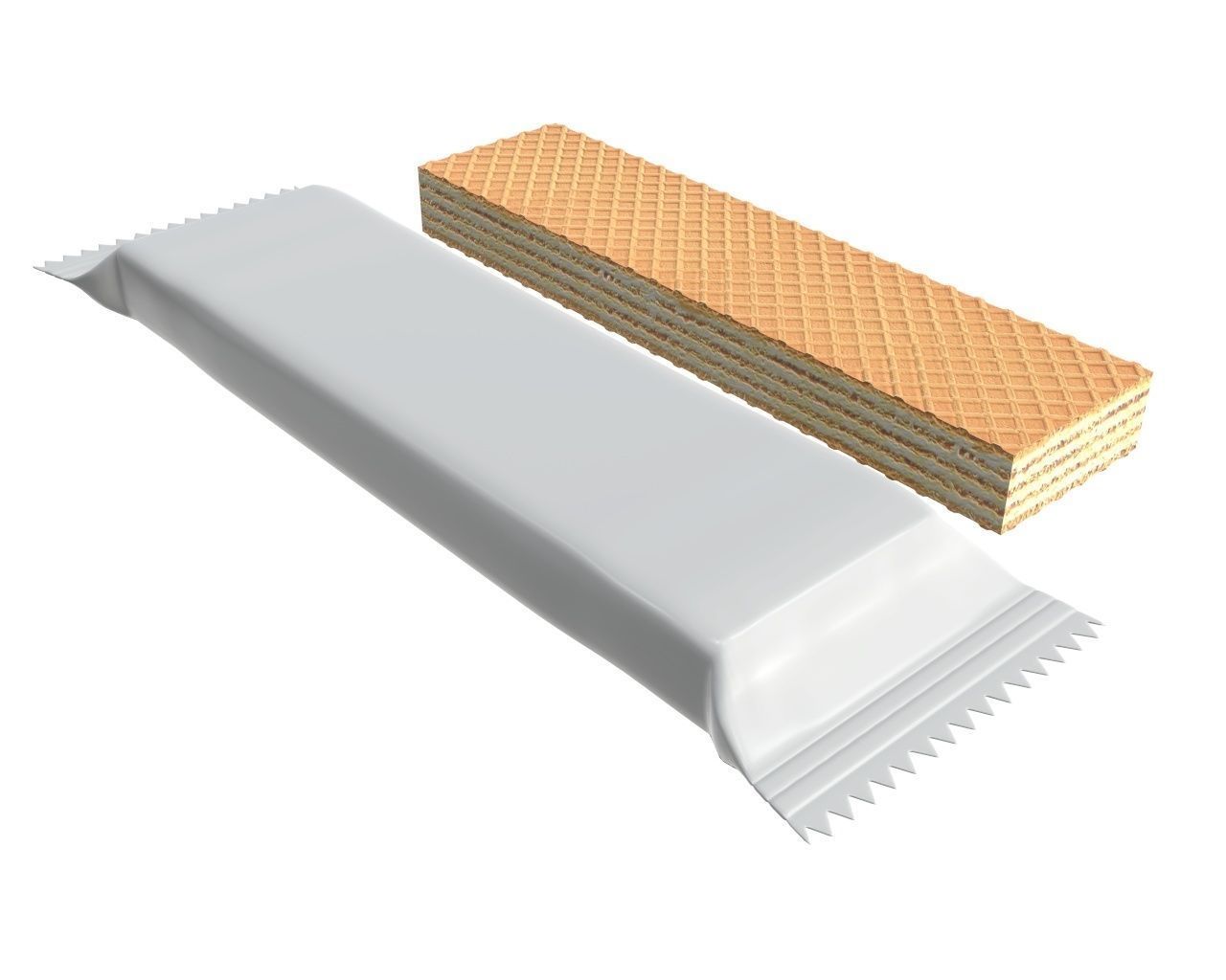 Blank package with waffle cake 01 3D model_3