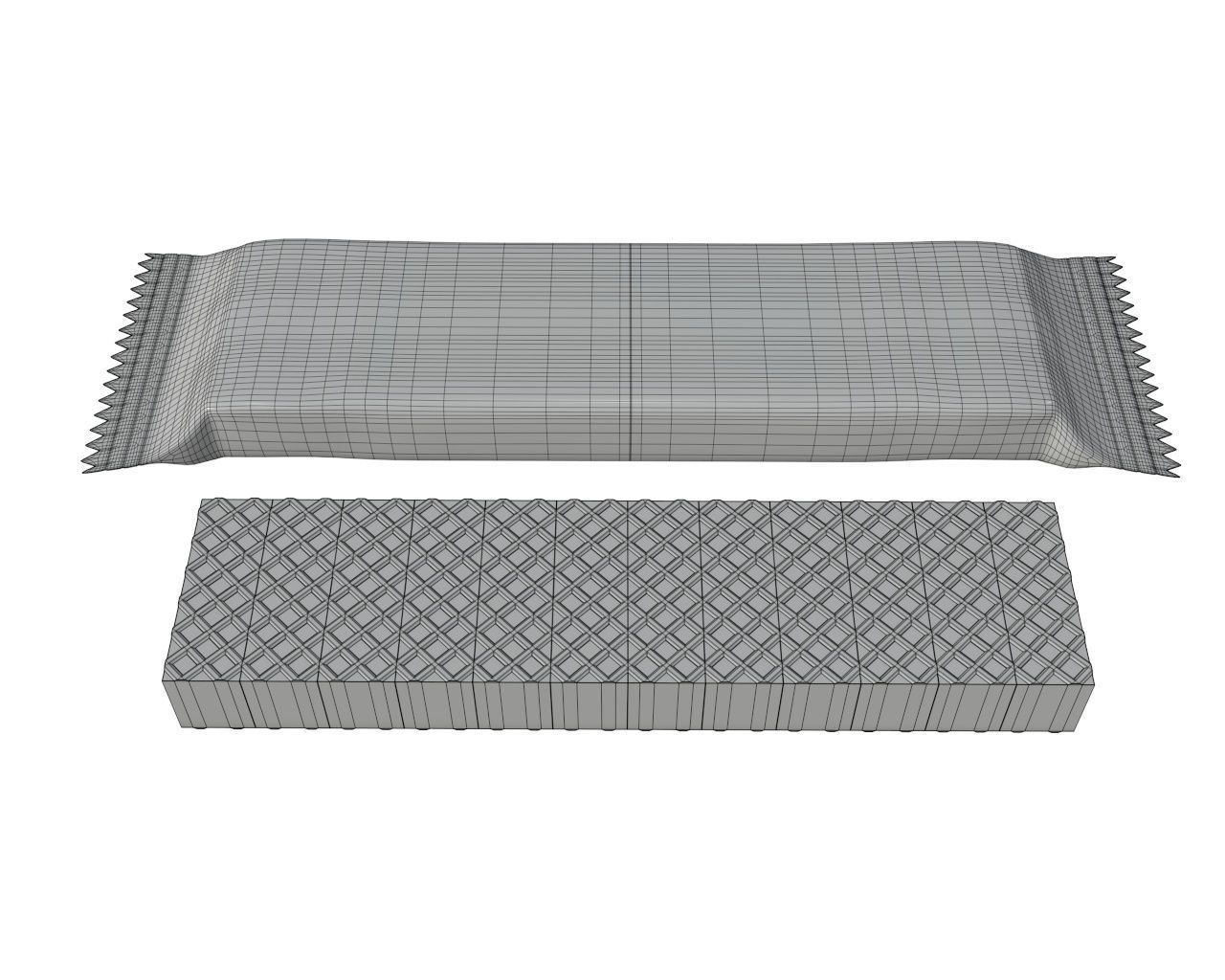 Blank package with waffle cake 01 3D model_6