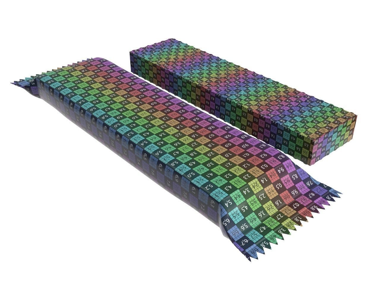 Blank package with waffle cake 01 3D model_11