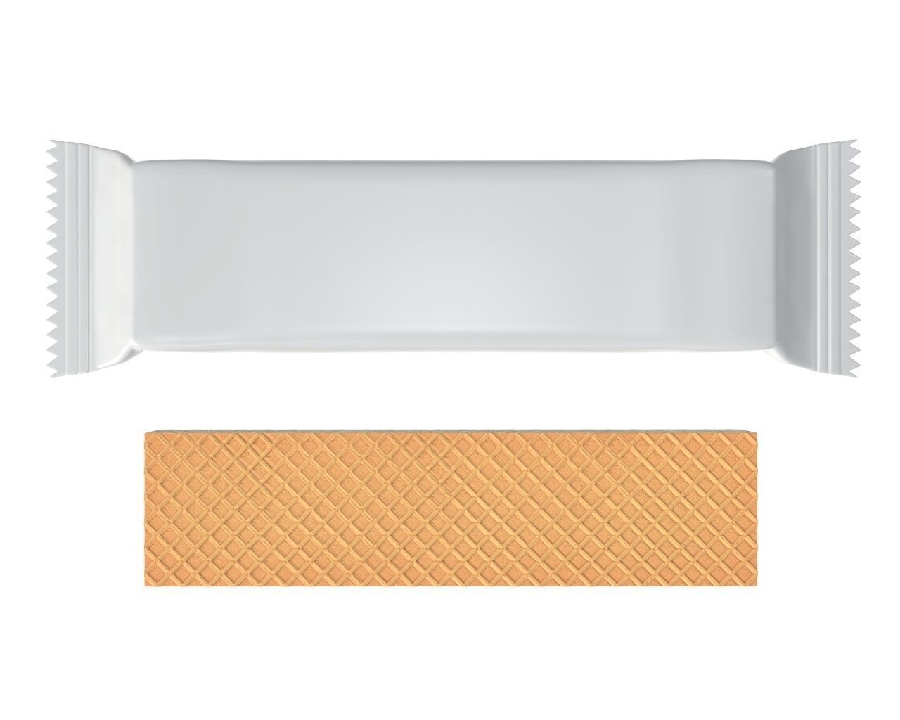 Blank package with waffle cake 01 3D model_4