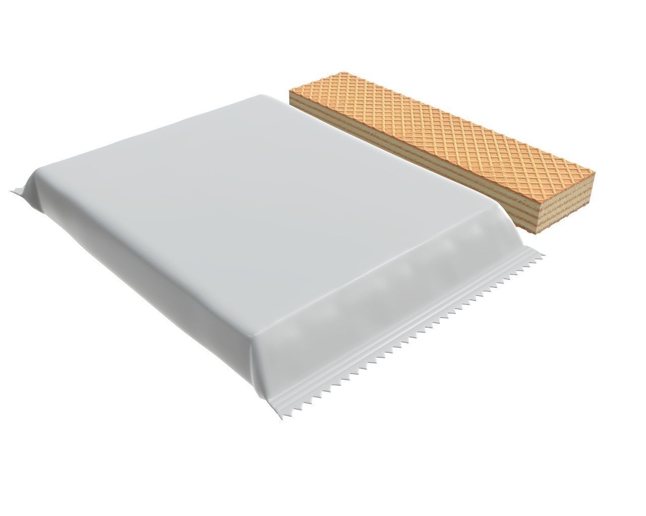 Blank package with waffle cake 02 3D model_3