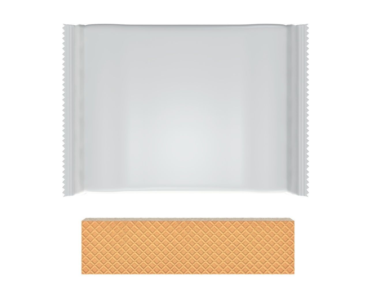Blank package with waffle cake 02 3D model_4