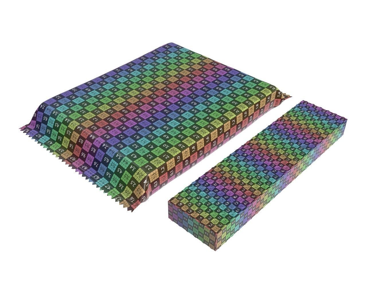 Blank package with waffle cake 02 3D model_9