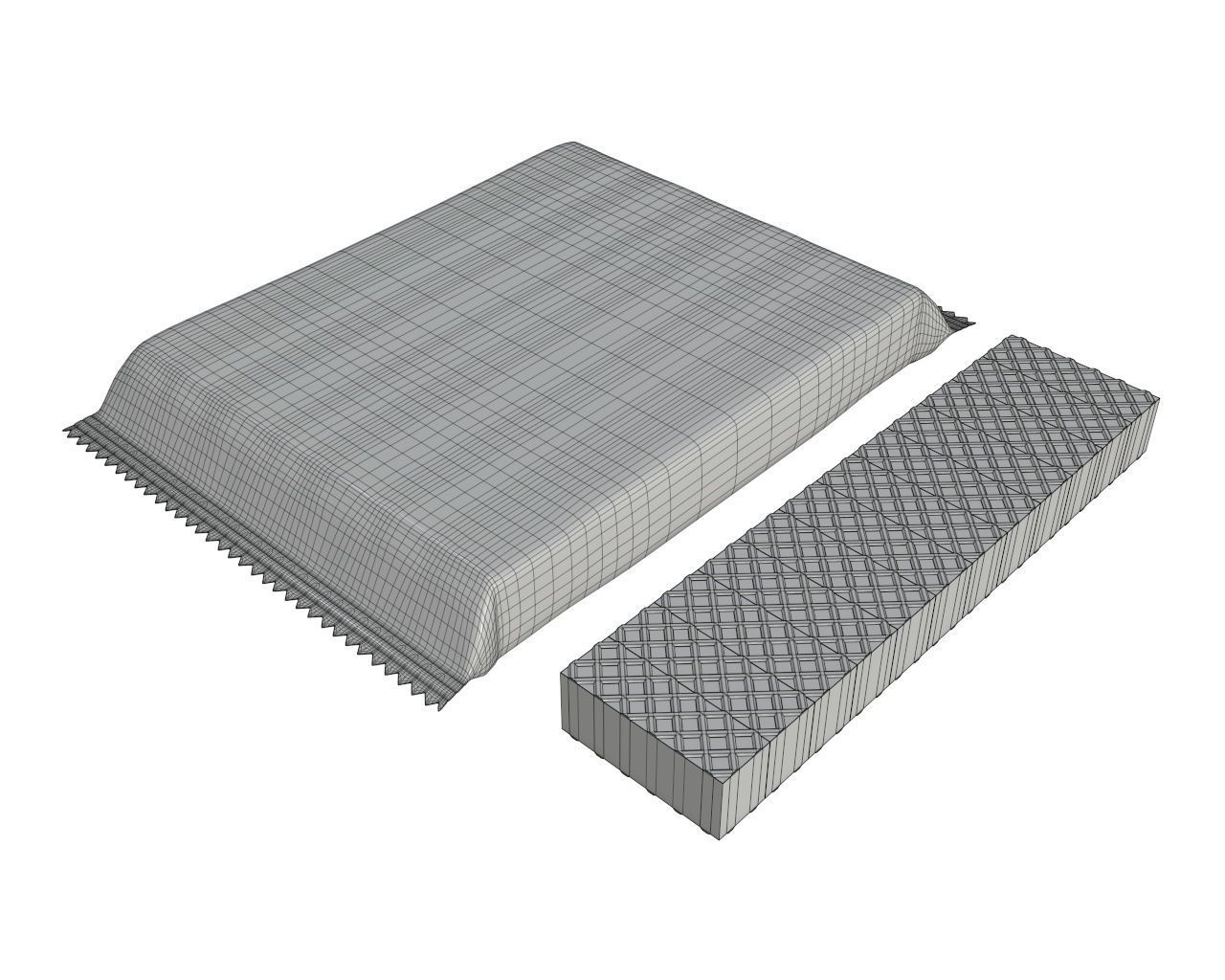 Blank package with waffle cake 02 3D model_5