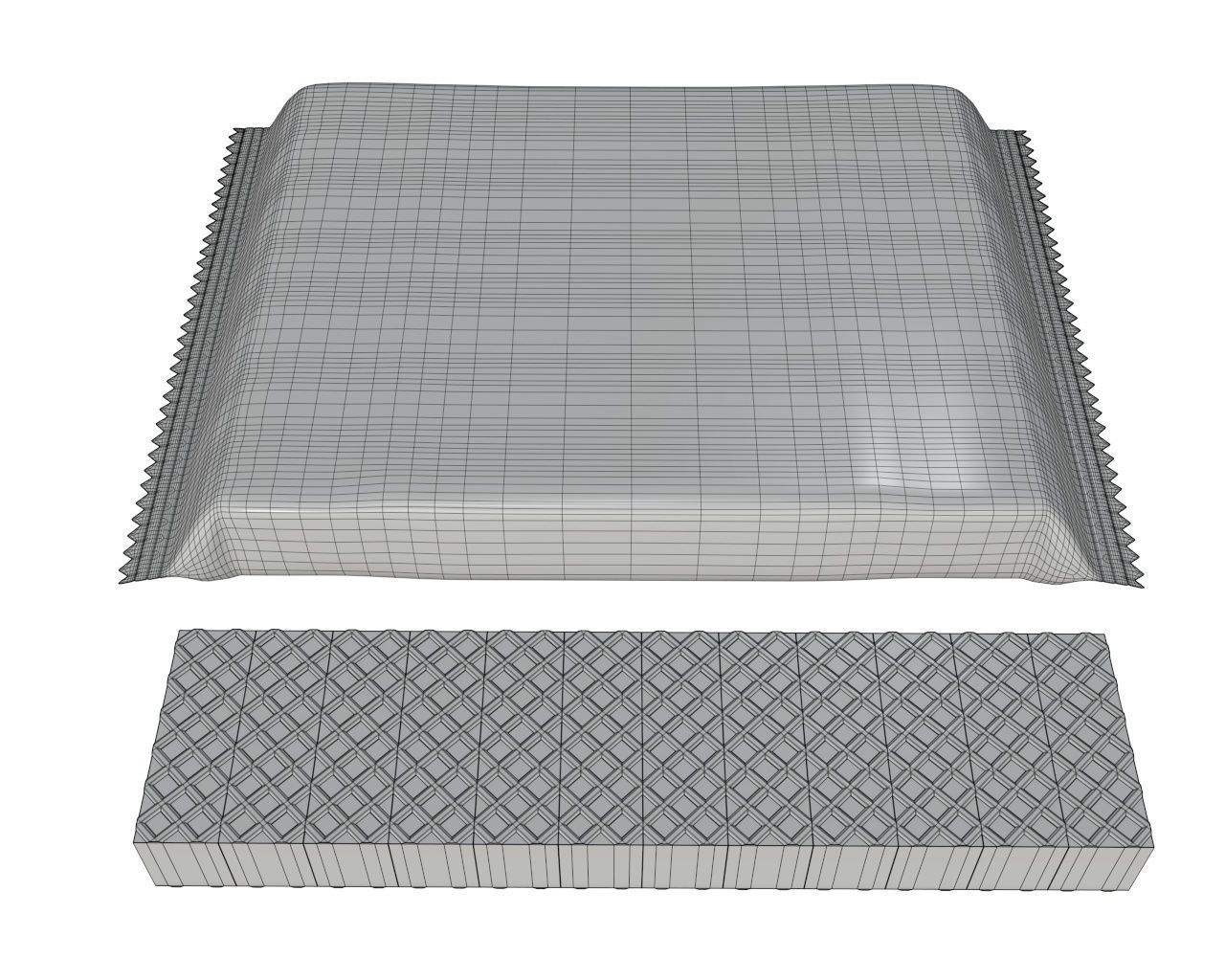 Blank package with waffle cake 02 3D model_6