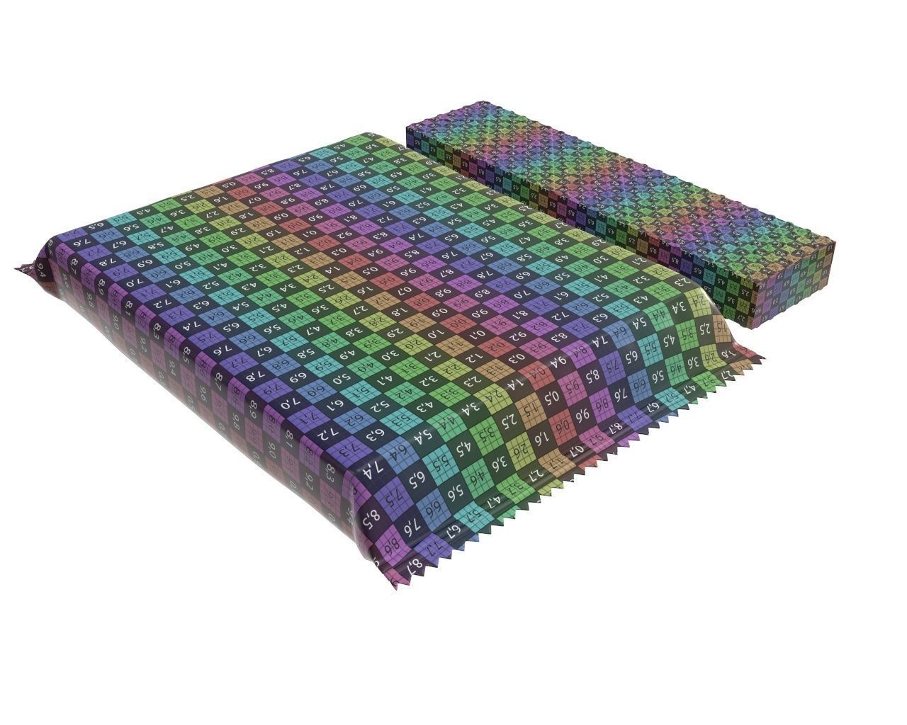 Blank package with waffle cake 02 3D model_11