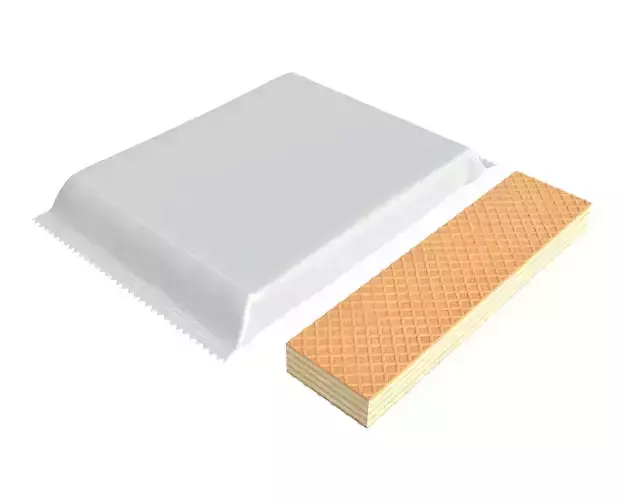 Blank package with waffle cake 02 3D model