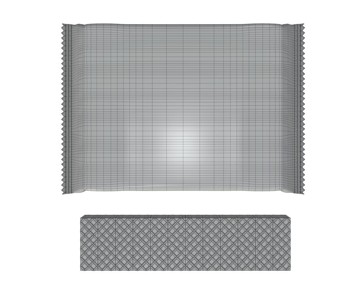 Blank package with waffle cake 02 3D model_8