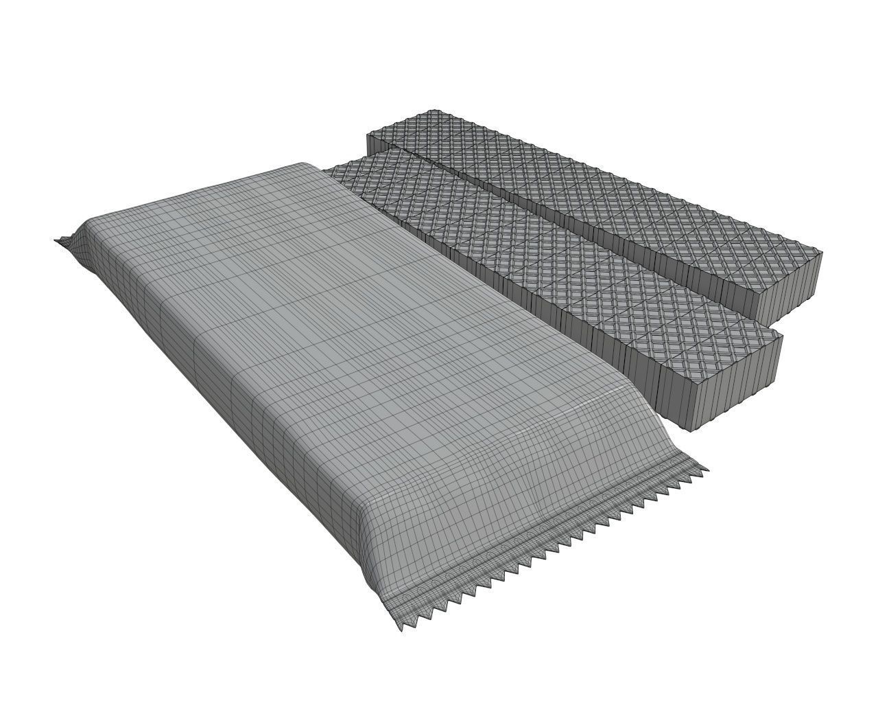 Blank package with waffle cake 03 3D model_7