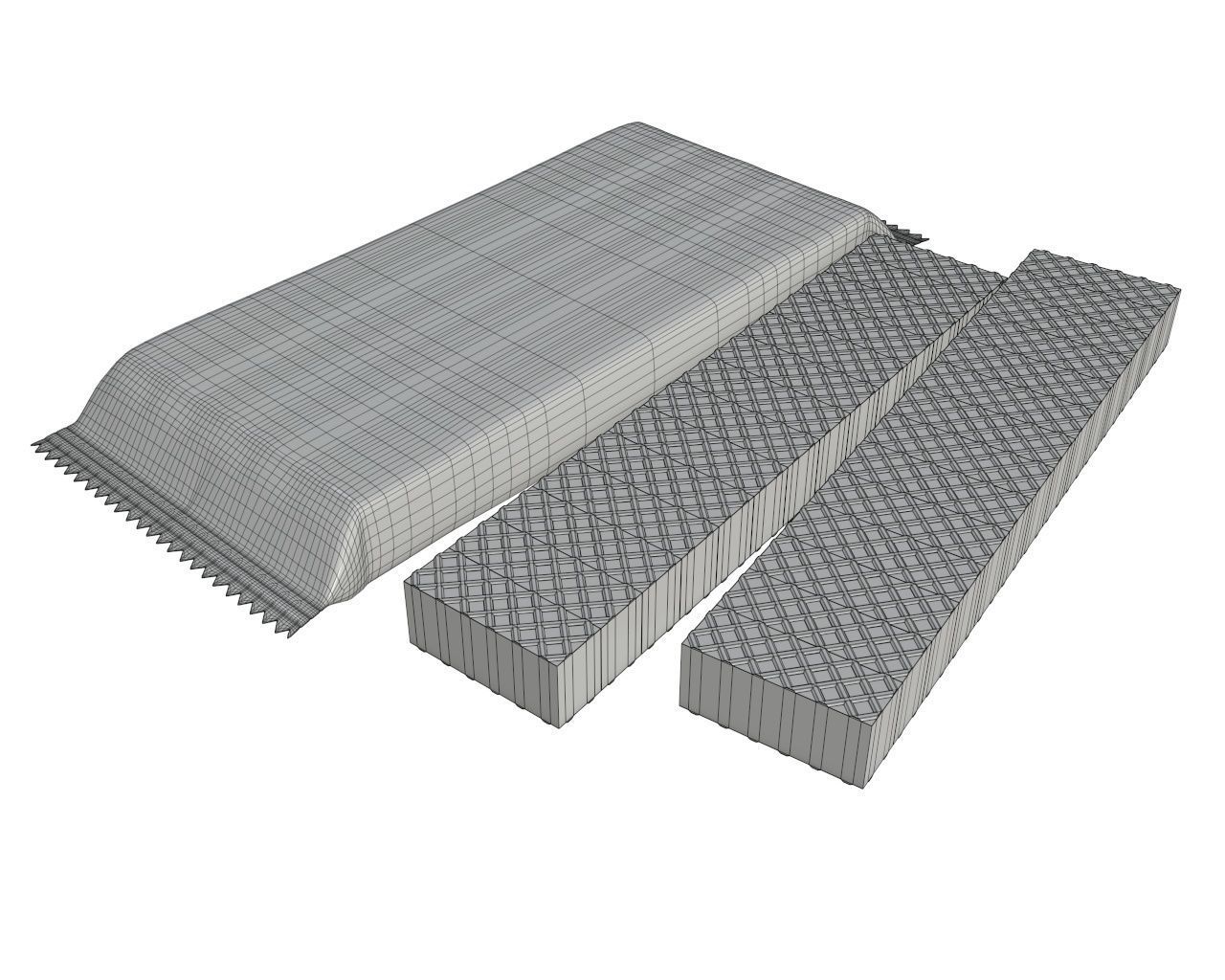 Blank package with waffle cake 03 3D model_5