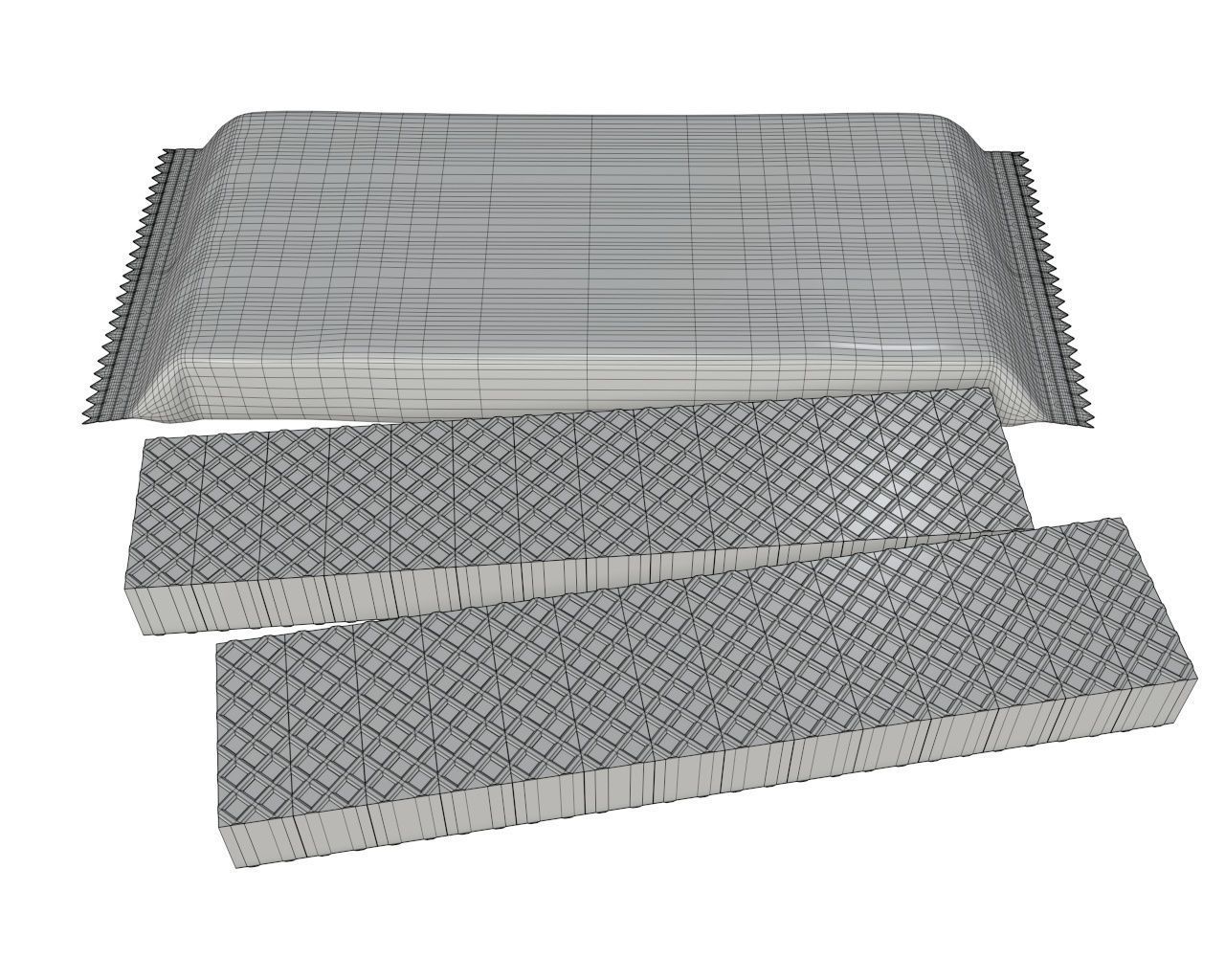 Blank package with waffle cake 03 3D model_6