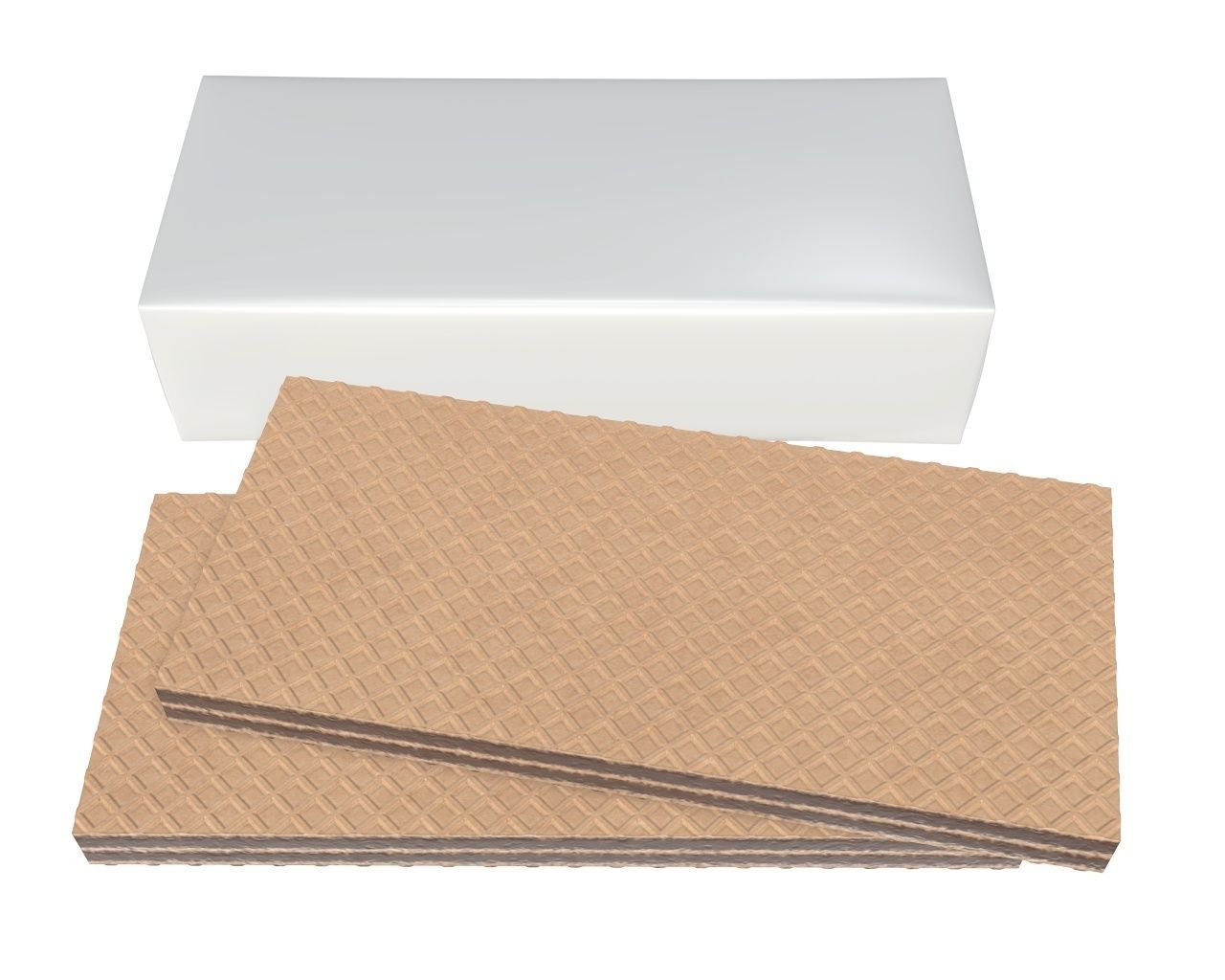 Blank package with waffle cake 04 3D model_2