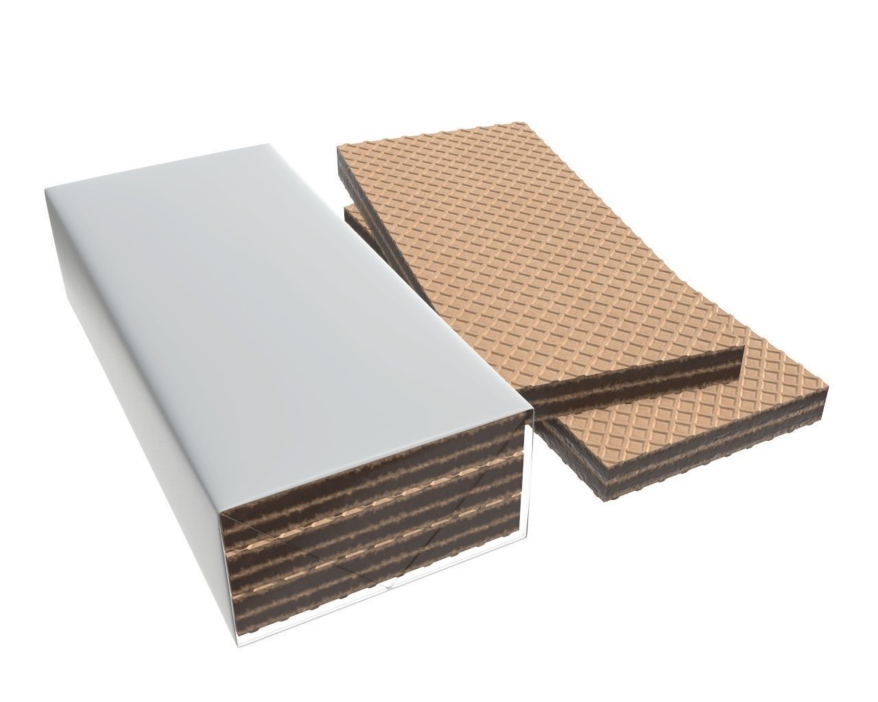 Blank package with waffle cake 04 3D model_3