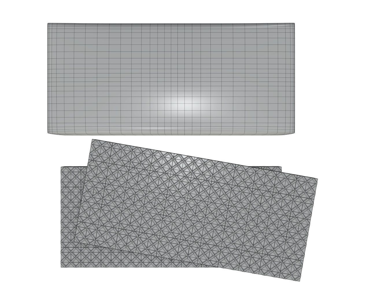 Blank package with waffle cake 04 3D model_8