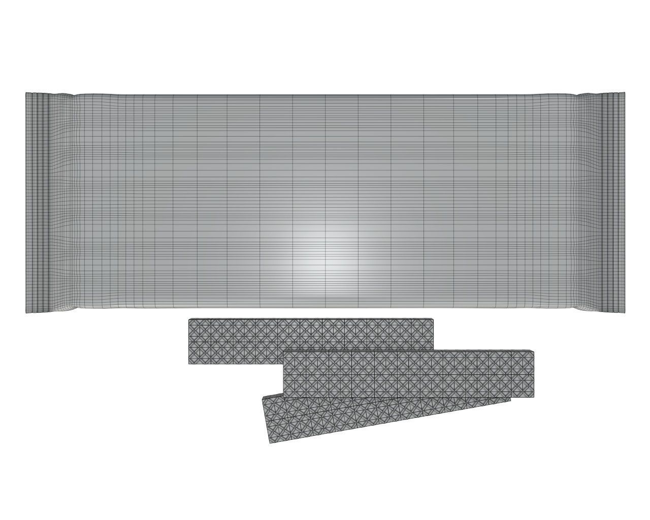 Blank package with waffle cake 05 3D model_8