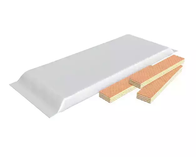 Blank package with waffle cake 05 3D model
